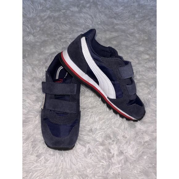 Puma toddler boy sz. 10 classic blue/red suede strap closure sneaker. Exc. cond - Picture 7 of 13